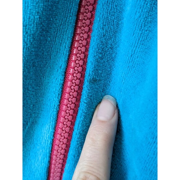 Vintage 80's David Brown for Saks Fifth Avenue Blue Velour Nightgown Maxi Size M - Picture 16 of 16